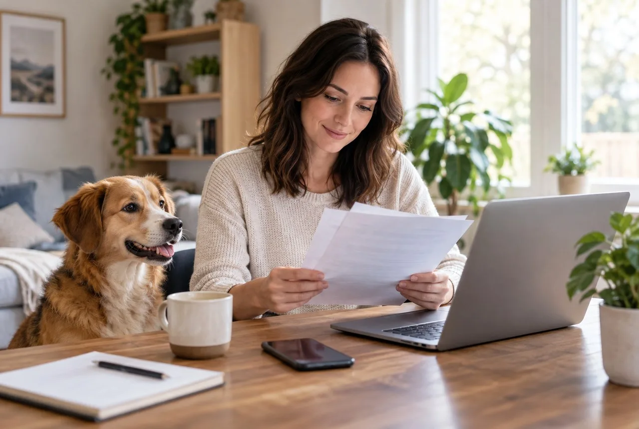 Pet owner comparing options for pet insurance with no annual limit
